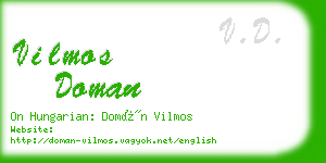 vilmos doman business card